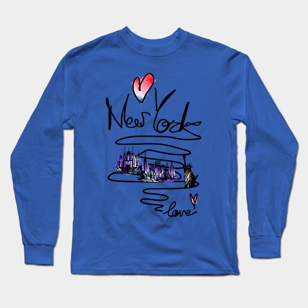 Love New York Long Sleeve T-Shirt by CindyS